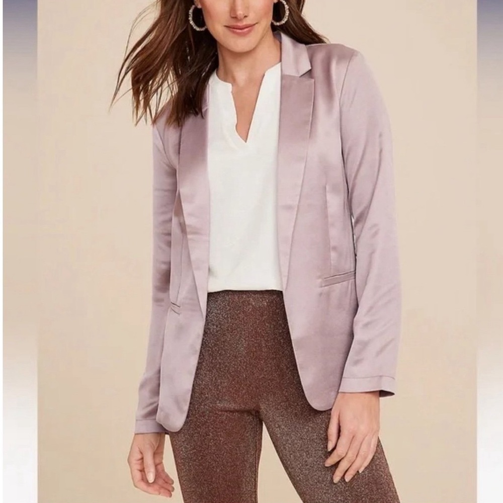 NWOT Mauve Satin Jacket Size Small